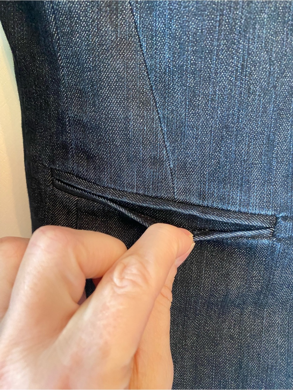 Mexx Y2K Dark Denim Fitted Blazer 40 elevated Grunge Western Cowgirl Corpcore - Picture 2 of 16